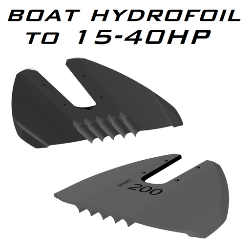 Outboard Hydrofoil Stabilizer for 15HP - 40HP Engines - Improved Planing