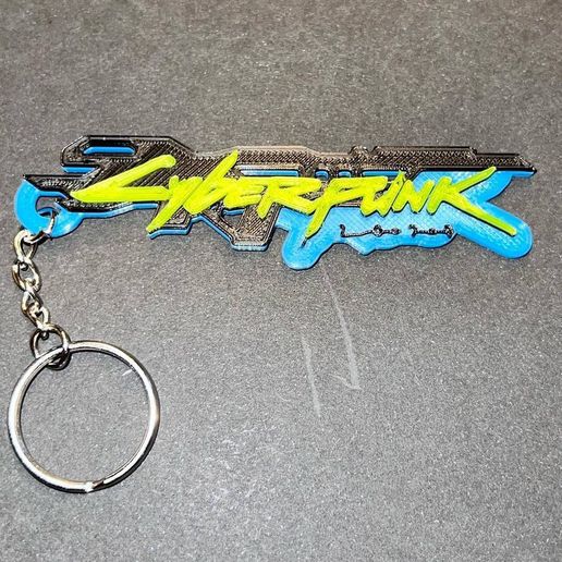 🗝️ Cyberpunk Keychain・ STL File for 3D printing・Cults