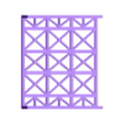Streamline Double Track Bridge Deck 92mm without Guide Rails.stl Model Railway Double Track Straight Bridge Deck Lattice Sides