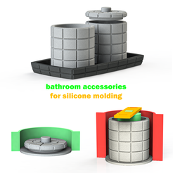 1.png Télécharger fichier STL accessoires de salle de bain pour moule silicone2 • Plan pour imprimante 3D, ako3d