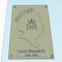 QEII-BirthDEATH-dates-plaque.png Fichier STL Plaque commémorative de la Reine Elizabeth II・Plan imprimable en 3D à télécharger, Biffa3D