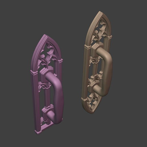 Screenshot-2026-08-15-145043.png Cathedral Gothic Pull Handles – Gothic Cabinet Handle Set, Arched Furniture Hardware, Decorative Drawer Pulls 3D Print File