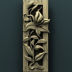 937. Panno.jpg Free STL file Floral wall panel・Object to download and to 3D print