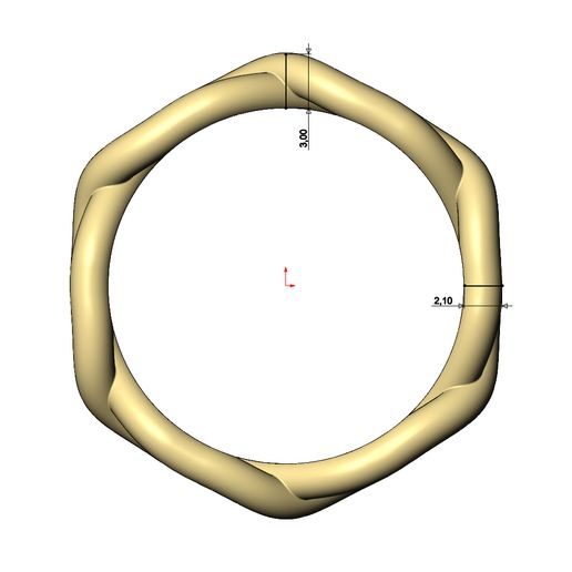 Eternity-Overlapping-knot-band-size6to10-08.jpg Anel de eternidade com nó sobreposto e torcido tamanhos 6 a 10 modelo de impressão 3D
