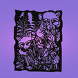 RN Se 7D ON Decorative mural, wall decoration, panno, racoons