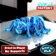 Spider_Blue1.jpg Aranha Flexi Print-in-Place com 3MF incluído!