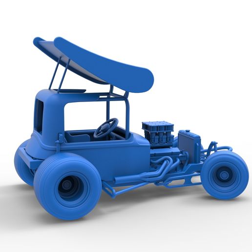 69.jpg Vintage Winged Supermodified stock car para Dirt girando Escala 1:25