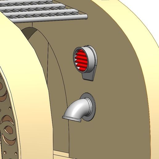 Jabba's Palace Vents For 3.75 in (1:18) Figures 3D model