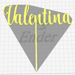 valentina.jpg Archivo STL cake topper Valentina・Objeto de impresión 3D para descargar
