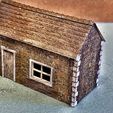 Lineside-building-weathered.jpg Lineside/Canalside building/store, scalable. Model railway OO/HO