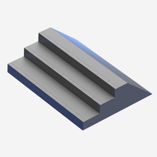 🏦 FINGERBOARD RAMP - 3 STEP LEDGE BANK・ STL File for 3D printing・Cults