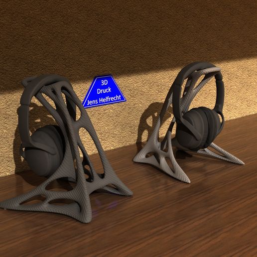 HR_Model2_CF_7.jpg Headphone Stand Organic - Model 2 - structured surface version