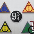 HP.png 9 3/4 & Deathly Hallows magnets