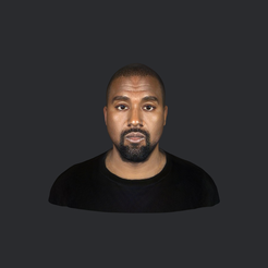 model.png Kanye West 2-bust/head/face ready for 3d printing