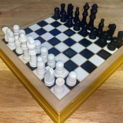 Chess-Set-Finished.jpg STL file Travel Chess Board・3D print design to download