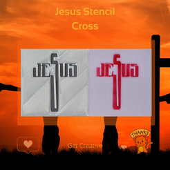 Jesus-Cross-Stencil.png Fichier STL Pochoir Croix de Jésus・Plan à imprimer en 3D à télécharger