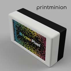 render-front-logo.png Файл STL Корпус (настольный кирпич) для HyperPixel 4.0 Rectangle Touch (Pi Zero)・Дизайн 3D принтера для загрузки