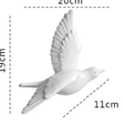 flying_birds_9.png Wall decoration - Flying birds (STL files for 5 different flying bird models)