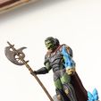7.jpg Orc Boss Flaming skull figurine with base