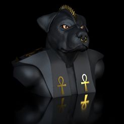 Shop1.jpg 3D file Rottweiler Anubis -bust 3 variants - STL print file -high polygon・Model to download and 3D print