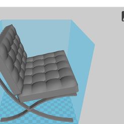 chaise mies van der rohe.jpg Файл STL Barcelona Chair MVDR・Модель для печати в 3D скачать