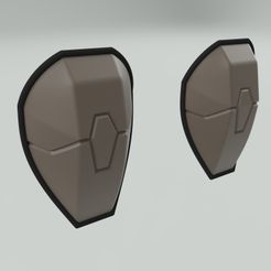 01.jpg 3D file Valorant Viper Knee pads. Video game, props, cosplay・Template to download and 3D print