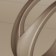9.png Anel de metal geométrico com argola dividida - Design pronto para impressão 3D