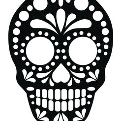 Day-of-the-Dead-mask-printable.jpg STL file Sugar Skull Stencil・3D printer model to download