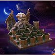 CthulhuPaint_RENDER.jpg STL file Cthulhu Paint Organizer - SUPPORT FREE!・3D print object to download, Kimbolt