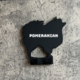 66-pomeranian-hook-with-name.png Pomeraian dog lead hook stl file