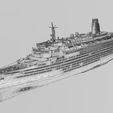 6.jpg Cunard RMS Queen Elizabeth 2 (QE2) ocean liner 3D print model - latest years version