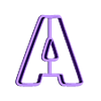 A.stl Alphabet coupe-biscuits 6cm
