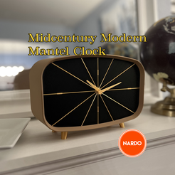 Clock.png Midcentury Modern Mantel Clock