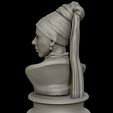 09.jpg Girl with a Pearl Earring 3D Portrait Sculpture