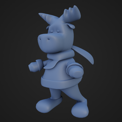 ElkMascotAthens_1.png STL file Elk Athens Mascot・3D printable model to download