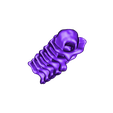 Alien_Skull_spine_front.stl STL file Alien Skull・3D printing template to download