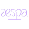 aespa.stl AESPA K-Pop Logo Display Standee Ornament
