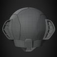SamusPowerHelmetBackWire.jpg Metroid Samus Aran Power Suit Helmet for Cosplay