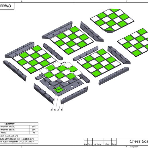 Chess_Board_V2_Instruction_C_1.2.jpg Кубическая шахматная доска - Печатная 3d модель - STL файлы - Тип 2