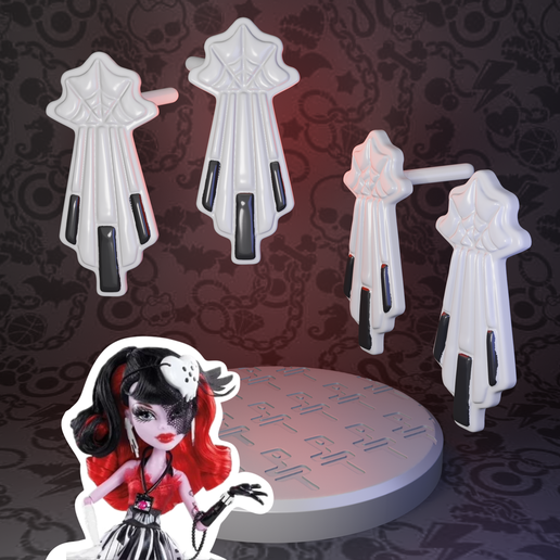 Monster High Frights Camera Action Operetta doll earrings replacement