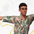 3.jpg Cartoon Man Dancing stylized human Low-poly 3D model