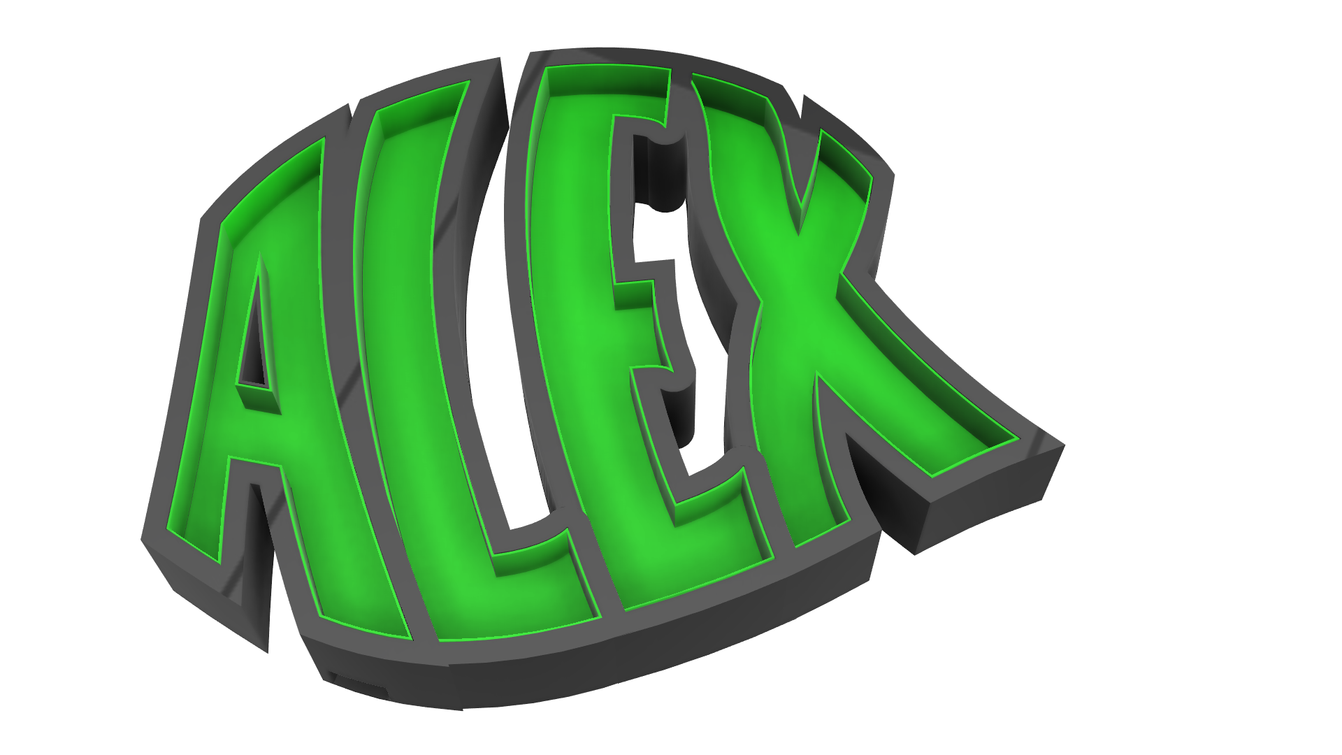 Download STL file Alex Marquee LED TEXT • 3D printer object • Cults