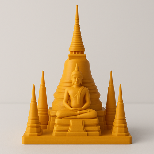 🕍 Wat Phra Kaew – 3D Printable Thai Temple・ STL File for 3D
