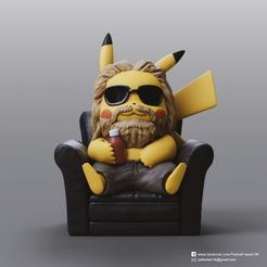 Pikachu X Thor_2.jpg Fichier STL gratuit Pikachu X Thor (Pokemon/Thor)・Design pour imprimante 3D à télécharger