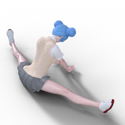 01.png 3D file Japanese school girl 16・3D printing template to download