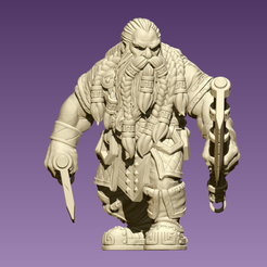 2022-01-22-1.png Download OBJ file Dwarf with axes • Design to 3D print, EleSer