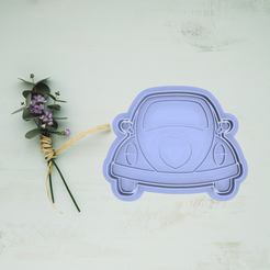 Auto.png STL file Car Wedding Cookie Cutter・3D printing model to download
