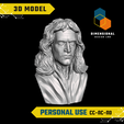 Isaac-Newton-Personal.png 3D Model of Isaac Newton - High-Quality STL File for 3D Printing (PERSONAL USE)