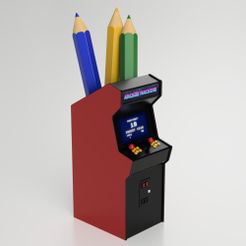 ArcadeMachinePencilHolder_2023-Feb-11_01-01-09PM-000_CustomizedView39982660179.jpg 3D file Pencil holder Arcade machine・3D printing design to download