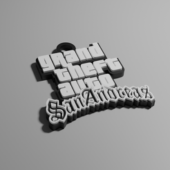 GTA.png Файл STL Брелок для ключей GTA San Andreas・3D-печатный дизайн для загрузки